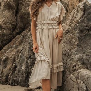 Ivory Ruffle Dress